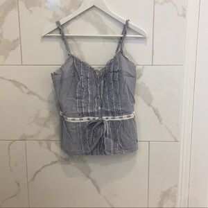 Abercrombie & Finch | White & Blue Striped Top